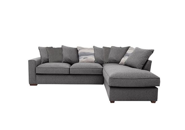 Cory Fabric Right Hand Facing Corner Chaise Scatter Back Sofa  Dallas Charcoal  Slate Pack | Bed Sava