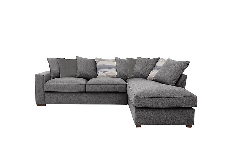 Cory Fabric Right Hand Facing Corner Chaise Scatter Back Sofa  Dallas Charcoal  Slate Pack | Bed Sava