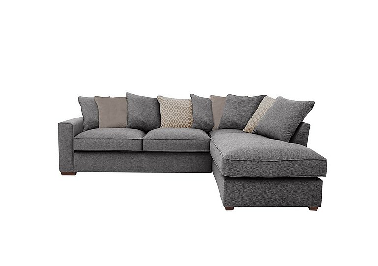 Cory Fabric Right Hand Facing Corner Chaise Scatter Back Sofa  Dallas Charcoal  Stone Pack | Bed Sava