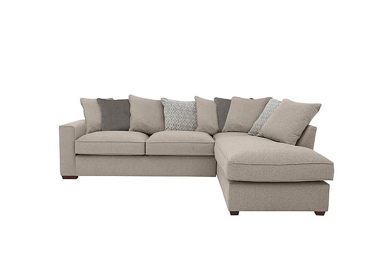 Cory Fabric Right Hand Facing Corner Chaise Scatter Back Sofa  Dallas Natural  Grey Pack | Bed Sava