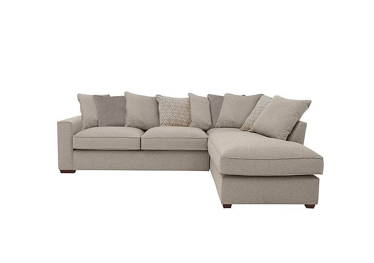 Cory Fabric Right Hand Facing Corner Chaise Scatter Back Sofa  Dallas Natural  Stone Pack | Bed Sava