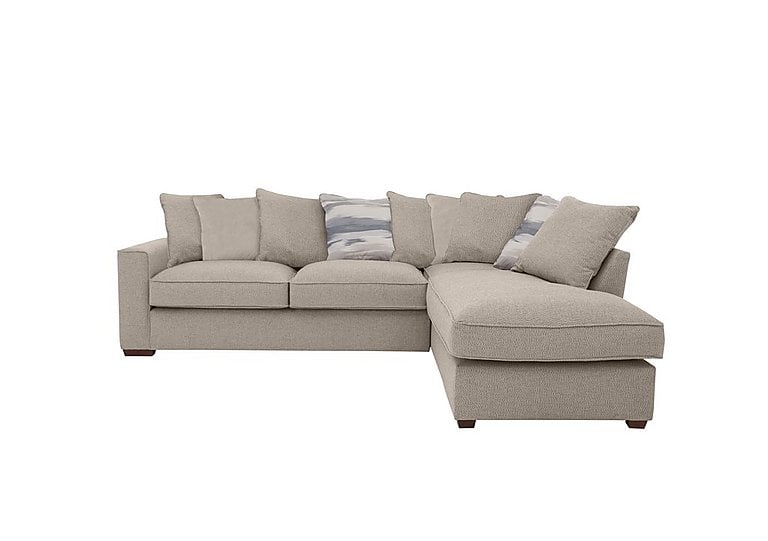 Cory Fabric Right Hand Facing Corner Chaise Scatter Back Sofa  Dallas Natural  Taupe Pack | Bed Sava