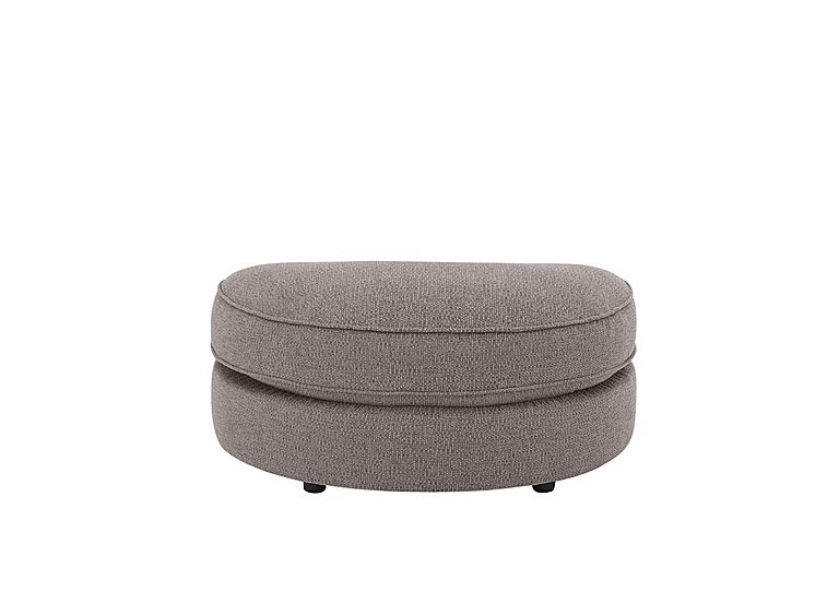 Cory Fabric Half Moon Footstool - Dallas Taupe