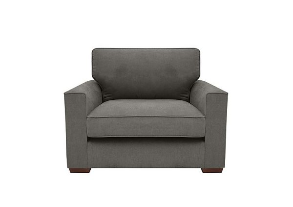 Cory Fabric Snuggle Chair  Cosmo Pewter | Bed Sava