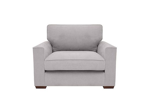 Cory Fabric Snuggle Chair  Cosmo Silver | Bed Sava