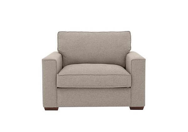 Cory Fabric Snuggle Chair  Dallas Natural | Bed Sava