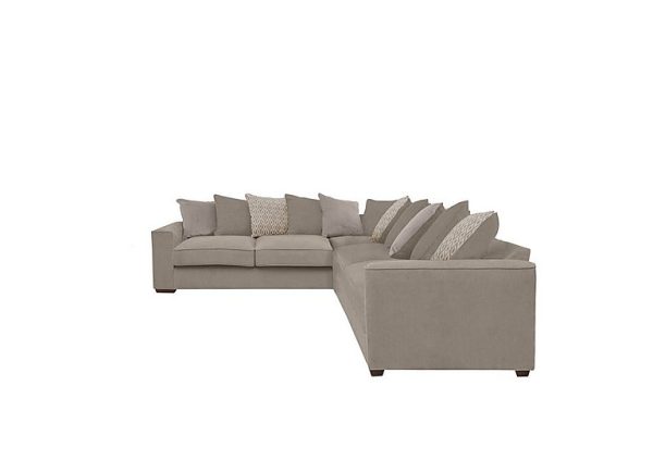 Cory Large Fabric Corner Scatter Back Sofa  Cosmo Mist  Stone Pack | Bed Sava