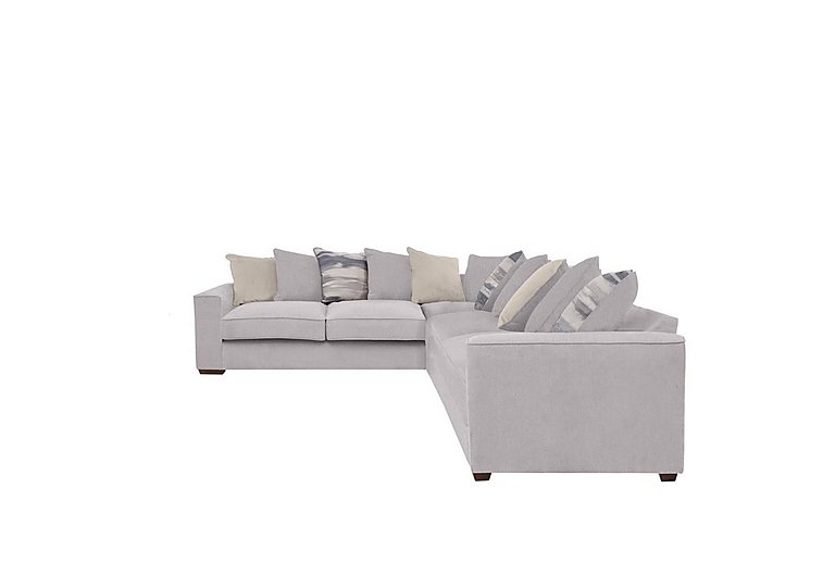 Cory Large Fabric Corner Scatter Back Sofa - Cosmo Silver & Taupe Pack