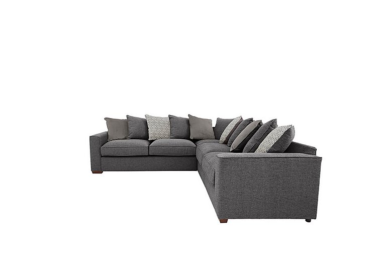 Cory Large Fabric Corner Scatter Back Sofa - Dallas Charcoal & Grey Pack