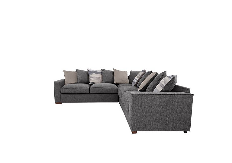 Cory Large Fabric Corner Scatter Back Sofa - Dallas Charcoal & Natural Pack