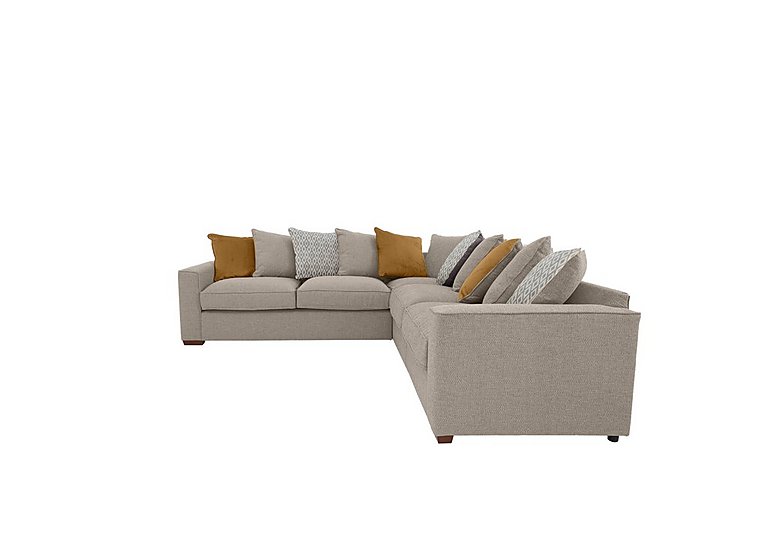Cory Large Fabric Corner Scatter Back Sofa - Dallas Natural & Mustard Pack