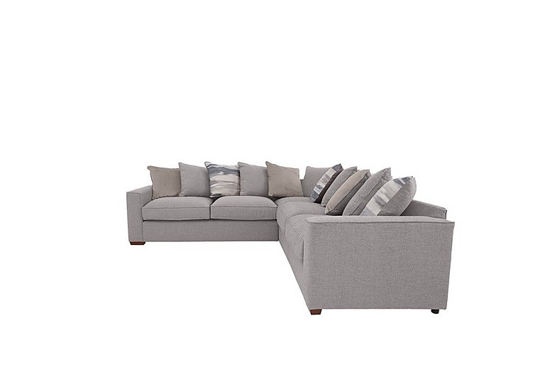 Cory Large Fabric Corner Scatter Back Sofa - Dallas Silver & Natural Pack