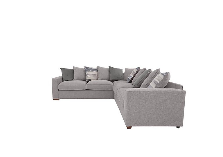 Cory Large Fabric Corner Scatter Back Sofa - Dallas Silver & Slate Pack