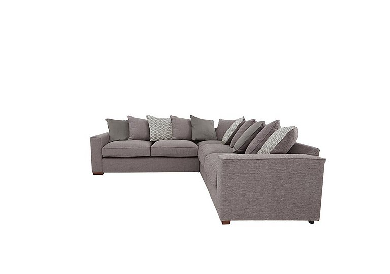 Cory Large Fabric Corner Scatter Back Sofa - Dallas Taupe & Grey Pack