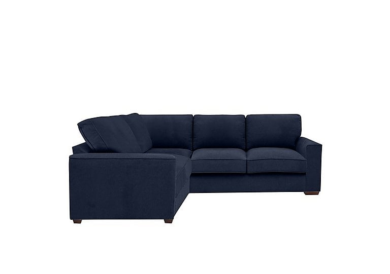 Cory Small Fabric Left Hand Facing Corner Classic Back Sofa - Cosmo Navy