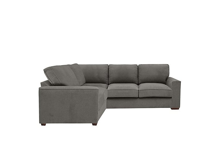 Cory Small Fabric Left Hand Facing Corner Classic Back Sofa - Cosmo Pewter