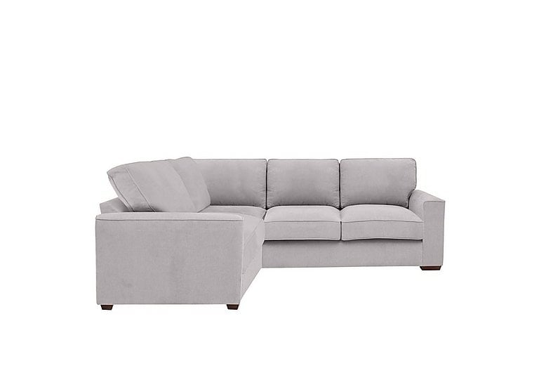 Cory Small Fabric Left Hand Facing Corner Classic Back Sofa - Cosmo Silver