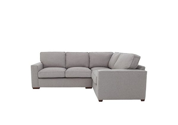 Cory Small Fabric Right Hand Facing Corner Classic Back Sofa  Dallas Silver | Bed Sava