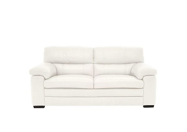 Cozee 2 Seater Pure Premium BV Leather Sofa  BV Star White | Bed Sava