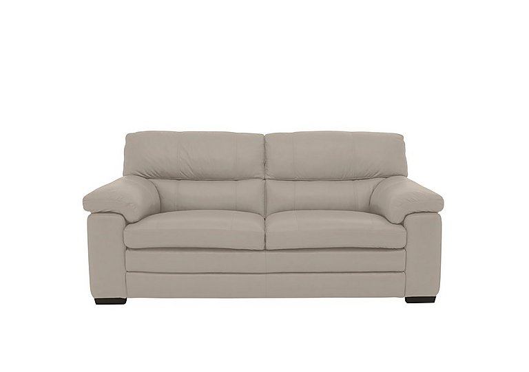 Cozee 2 Seater Pure Premium BV Leather Sofa - Silver Grey