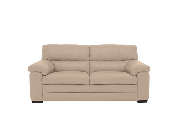 Cozee 2 Seater Pure Premium BV Leather Sofa  BV Pebble | Bed Sava
