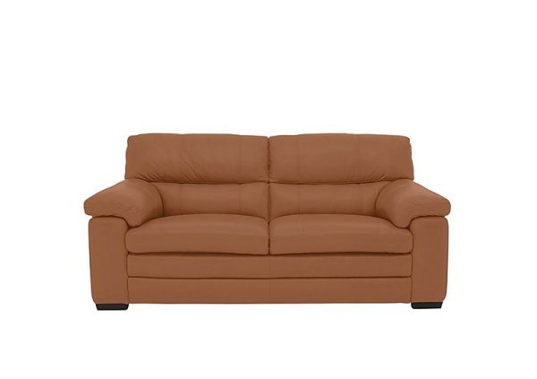 Cozee 2 Seater Pure Premium NC Leather Sofa  Pecan Brown | Bed Sava