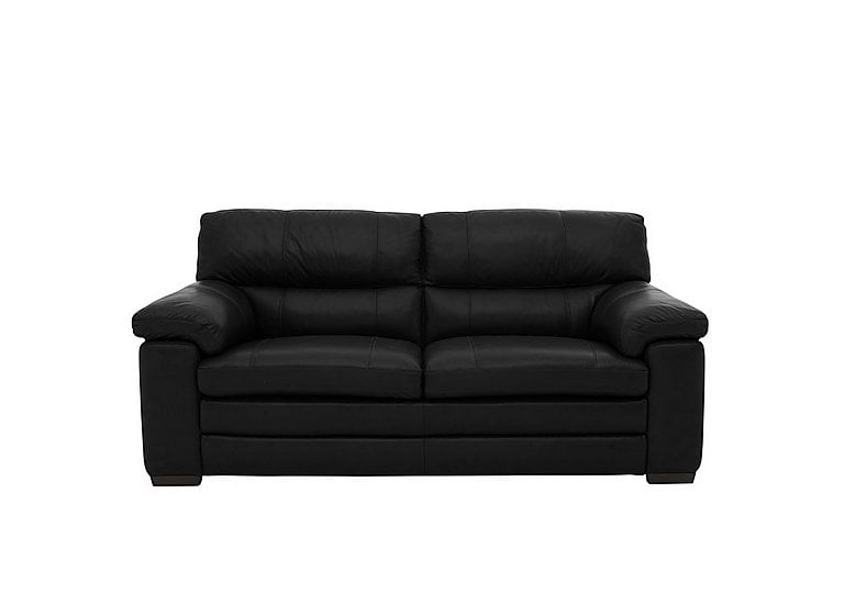 Cozee 2 Seater Pure Premium NC Leather Sofa - Black