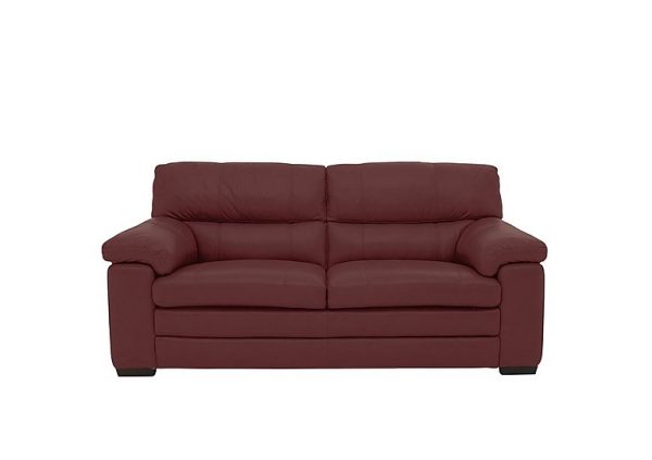 Cozee 2 Seater Pure Premium NC Leather Sofa  NC Deep Red | Bed Sava