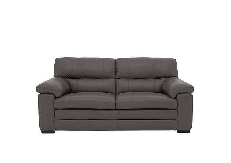 Cozee 2 Seater Pure Premium NC Leather Sofa - Charcoal Grey