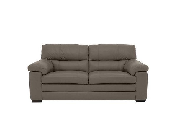 Cozee 2 Seater Pure Premium Leather Sofa  Elephant | Bed Sava