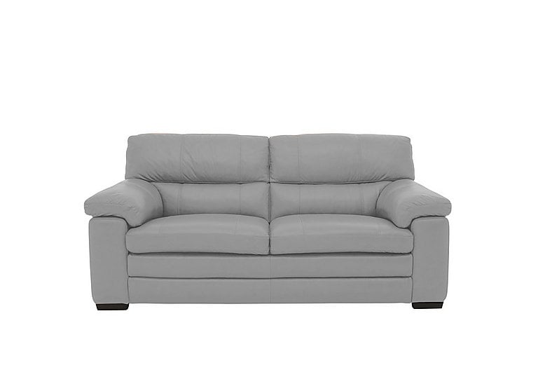 Cozee 2 Seater Pure Premium Leather Sofa - Light Grey
