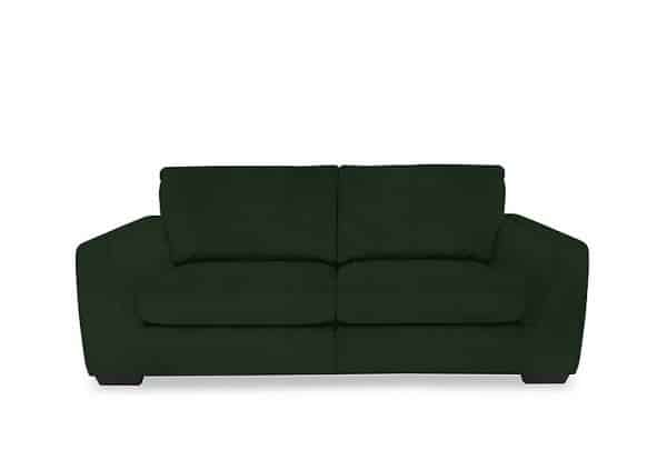 Dinky Fabric 3 Seater Sofa with Power Recliner  Bottle Green | Bed Sava