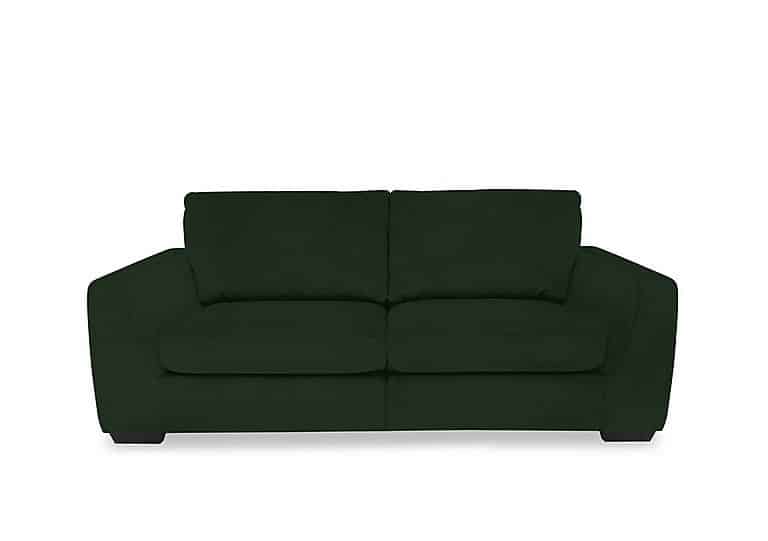 Dinky Fabric 3 Seater Sofa with Power Recliner - Bottle Green