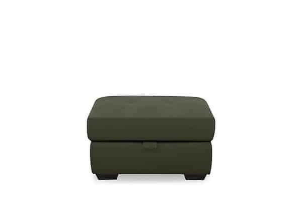 Dinky Leather Large Storage Footstool  Oslo Pine | Bed Sava