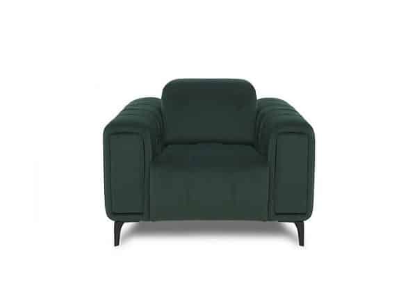 Elphaba Fabric Recliner Chair with Power Recliner with Storage Arms  Bottle Green | Bed Sava