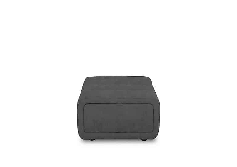 Elphaba Fabric Storage Footstool - Manhattan Charcoal