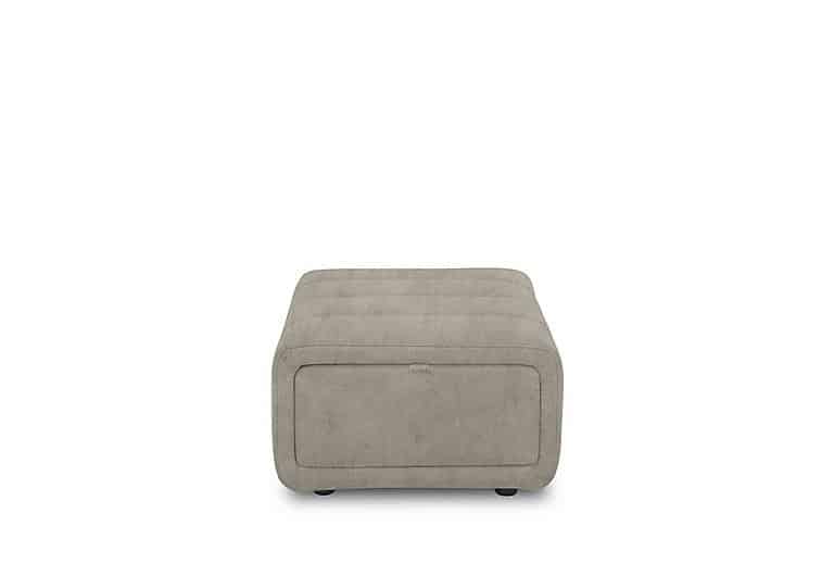 Elphaba Fabric Storage Footstool - Marble Cream