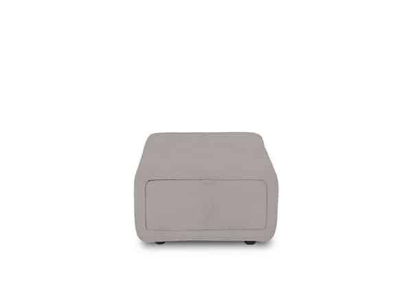 Elphaba Fabric Storage Footstool  Opulence Silver | Bed Sava