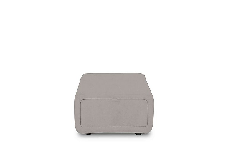 Elphaba Fabric Storage Footstool - Opulence Silver