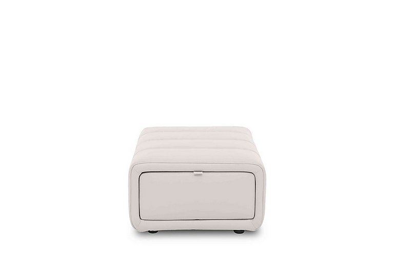 Elphaba Leather Storage Footstool - Cotton
