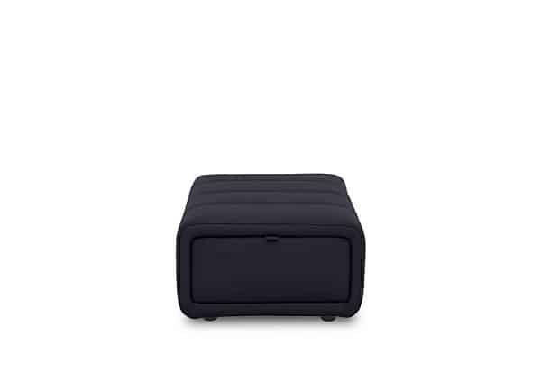 Elphaba Leather Storage Footstool  Lavender Grey | Bed Sava