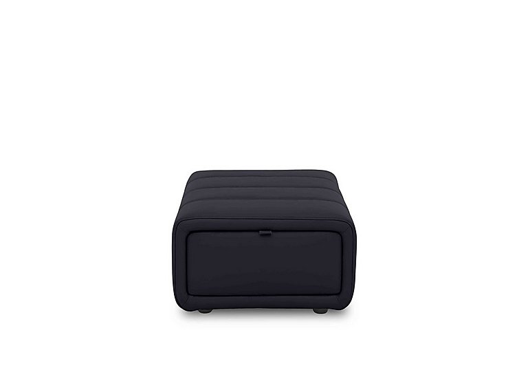 Elphaba Leather Storage Footstool - Lavender Grey