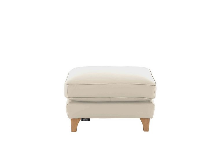 Ercol - Enna Leather Footstool - Cream