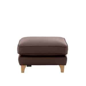 Ercol  Enna Leather Footstool  Brown | Bed Sava