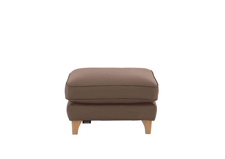 Ercol - Enna Leather Footstool - Light Brown