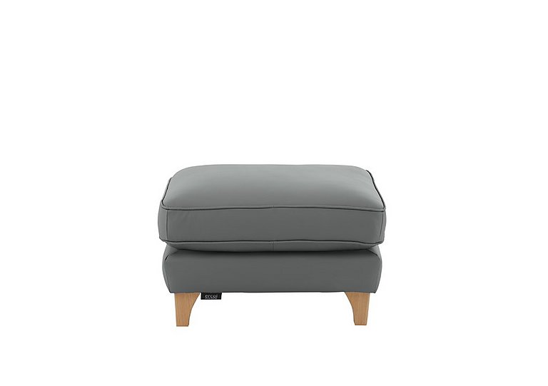 Ercol - Enna Leather Footstool - Grey