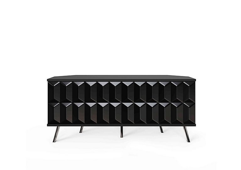 Alpha Corner TV Unit with SMART LED Lighting - Black
