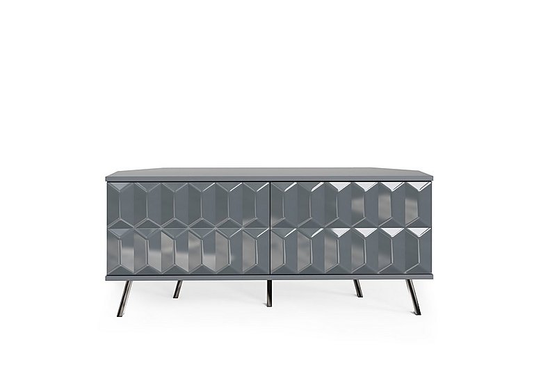Alpha Corner TV Unit with SMART LED Lighting - Grey