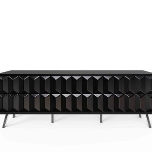 Alpha TV Unit with SMART LED Lighting  Black | Bed Sava