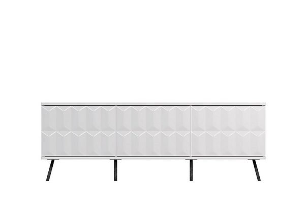 Alpha TV Unit with SMART LED Lighting  White | Bed Sava